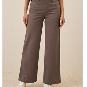 Pact Women's Wide-Leg Pants in Brown